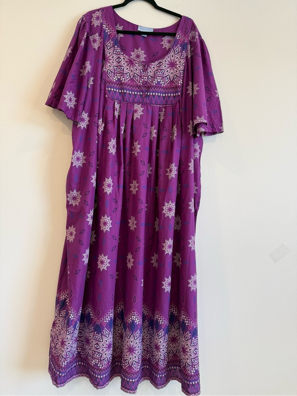 Only Necessities Muu Muu House Dress Boho Starprint Cottagecore Comfy 3X